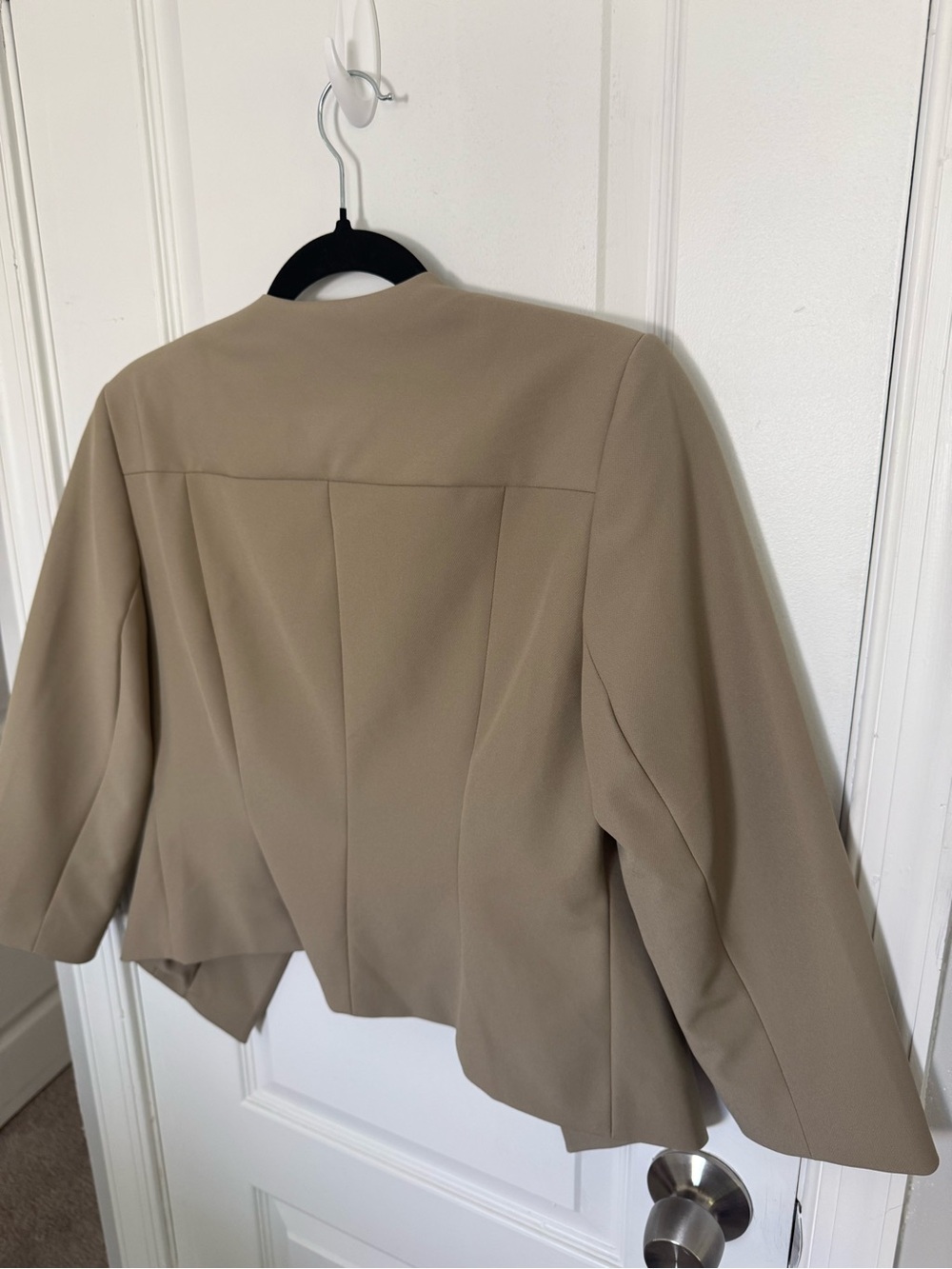 Express Open-Front Blazer in Taupe - Picture 4 of 7